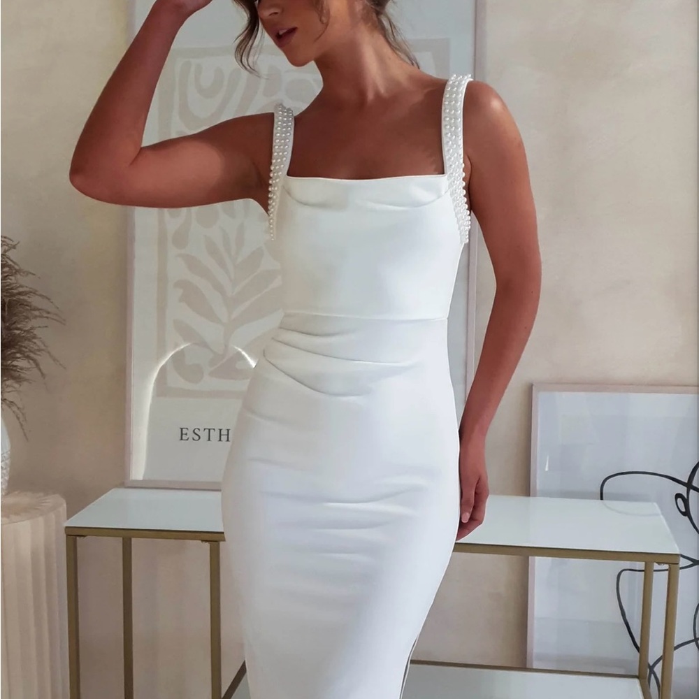 Pearl bodycon midi dress